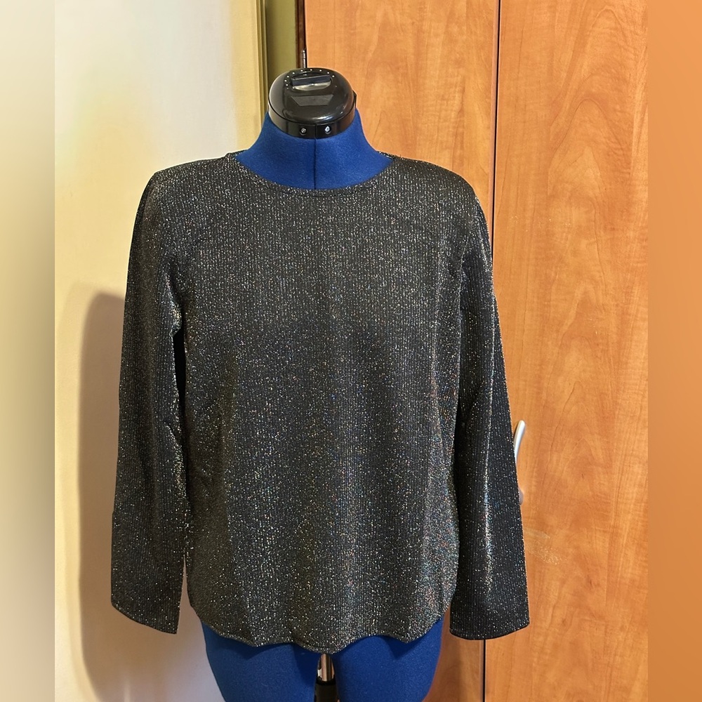 New Alfani Deep Black Shimmer Top